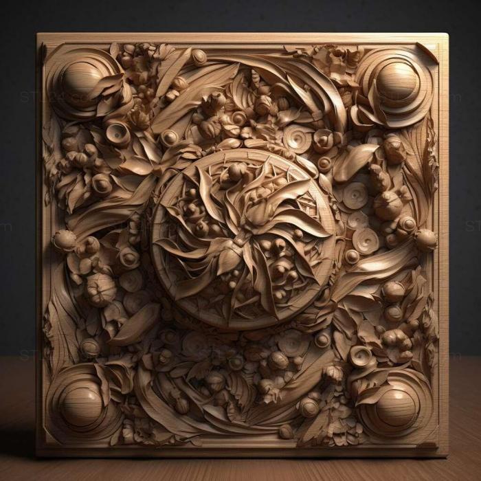 Patterns and decorations (stl Nanomyrme 1, PATTERN_597) 3D models for cnc